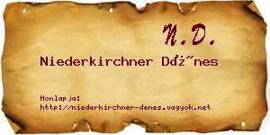 Niederkirchner Dénes névjegykártya
