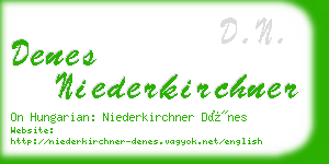 denes niederkirchner business card